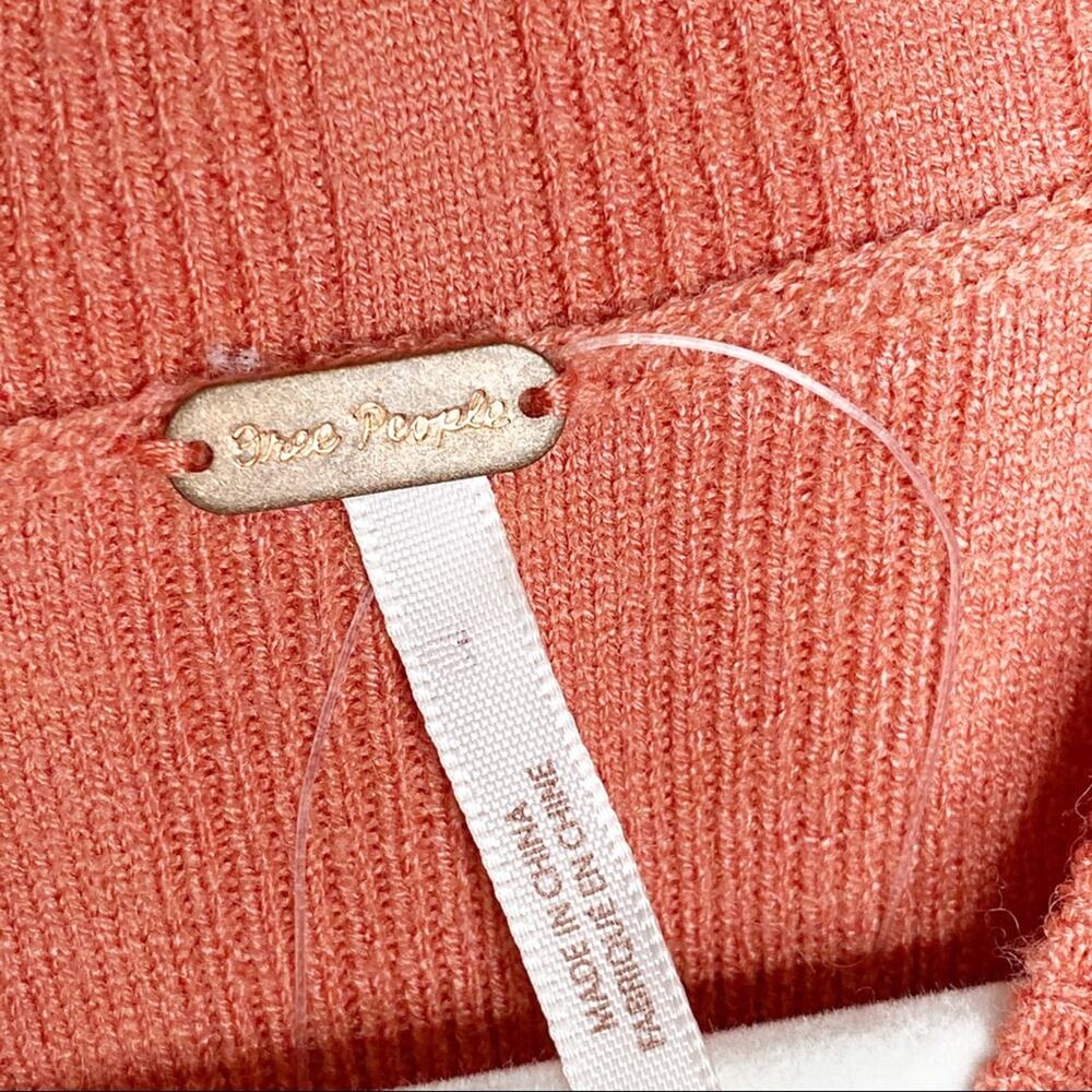 NWOT Free People Blush Ribbed Sweater Dress Medium - Picture 4 of 9